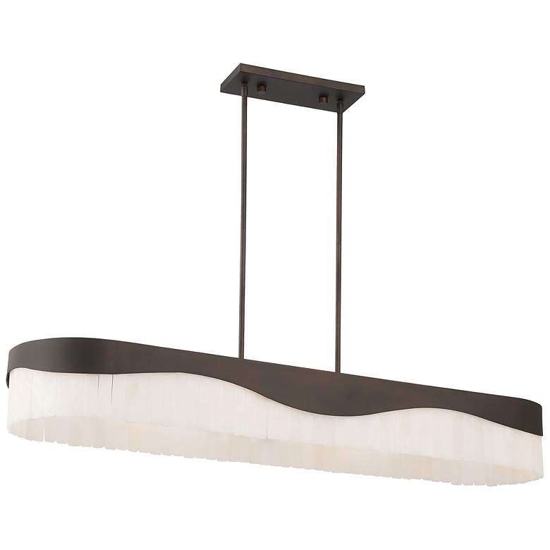 Image 2 Sway 48" Wide Dark Bronze 6-Light Island Pendant