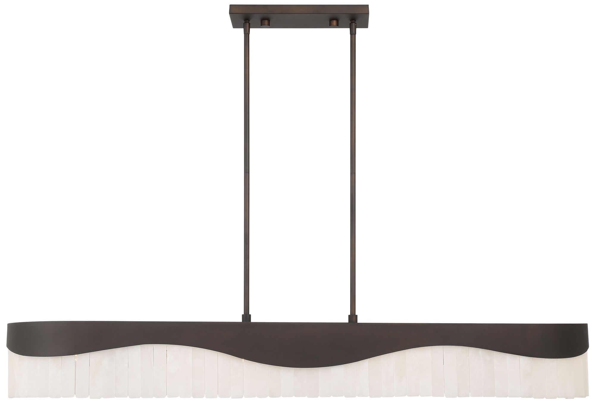 Image 3 Sway 48" Wide Dark Bronze 6-Light Island Pendant more views