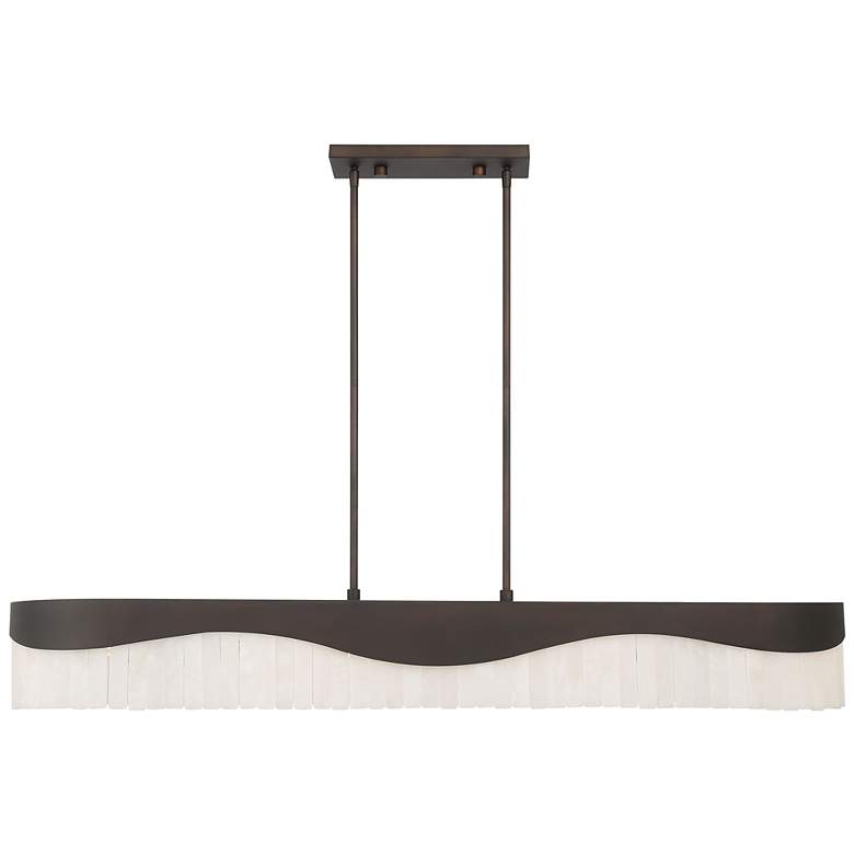 Image 3 Sway 48" Wide Dark Bronze 6-Light Island Pendant more views