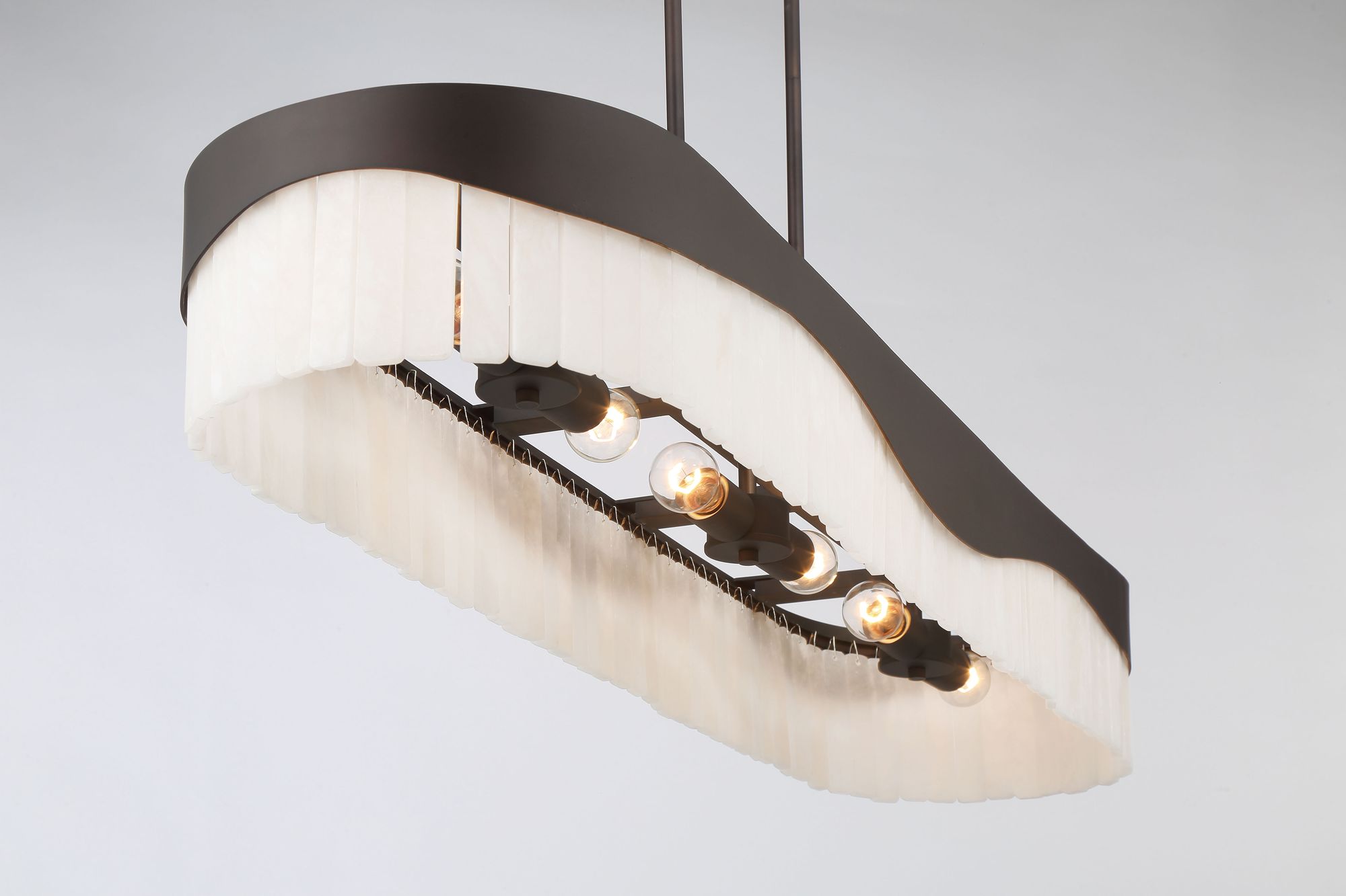 Sway 48" Wide Dark Bronze 6-Light Island Pendant