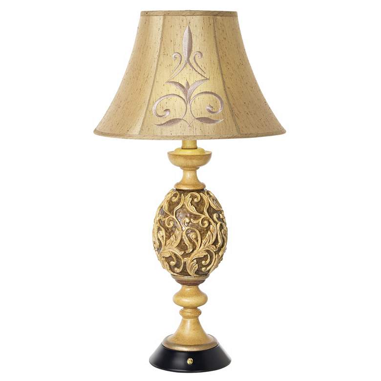Image 1 Sweeny Multi-Tone Gold Carved Accent Table Lamp