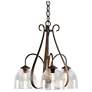 Sweeping Taper 18.4" Wide 3 Arm 3 Shade Bronze Chandelier With Water G