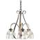 Sweeping Taper 18.4"W 3 Arm 3 Shade  Chandelier w/ Water Glass