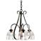 Sweeping Taper 18.4"W 3 Arm 3 Shade Natural Iron Chandelier w/ Water G