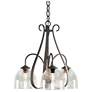 Sweeping Taper 18.4"W 3 Arm 3 Shade Natural Iron Chandelier w/ Water G
