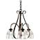 Sweeping Taper 18.4"W 3 Arm 3 Shade Oiled Bronze Chandelier w/ Water G