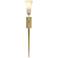 Sweeping Taper 29" High Modern Brass Wall Sconce