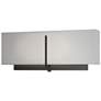 Sweeping Taper ADA Sconce - Black Finish - Opal Glass - Incandescent