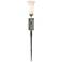 Sweeping Taper Sconce - Sterling Finish - Opal Glass