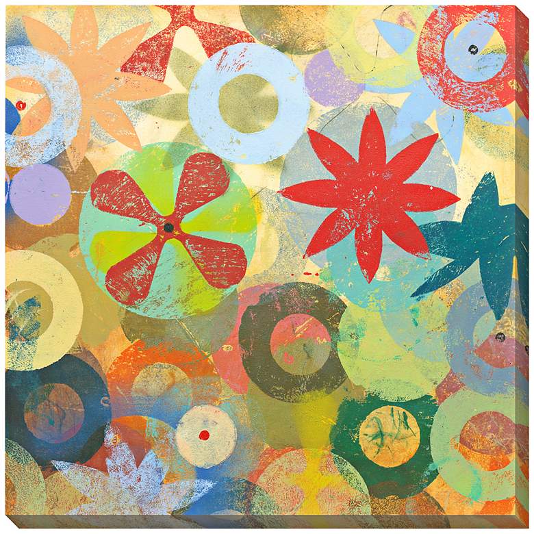 Image 1 Sweet Bloom I Limited Edition Giclee 40 inch Square Wall Art