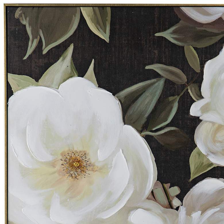 Image 2 Sweet Gardenias 39 1/2" Square Framed Canvas Wall Art more views