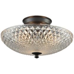 Sweetwater 14&quot; Wide Oil Rubbed Bronze Ceiling Light