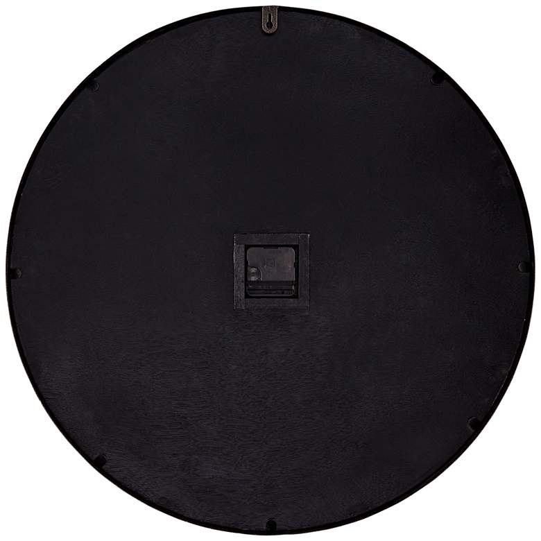 Image 6 Sweetwater 23 3/4" Round Matte Wood Grain Brown Wall Clock more views