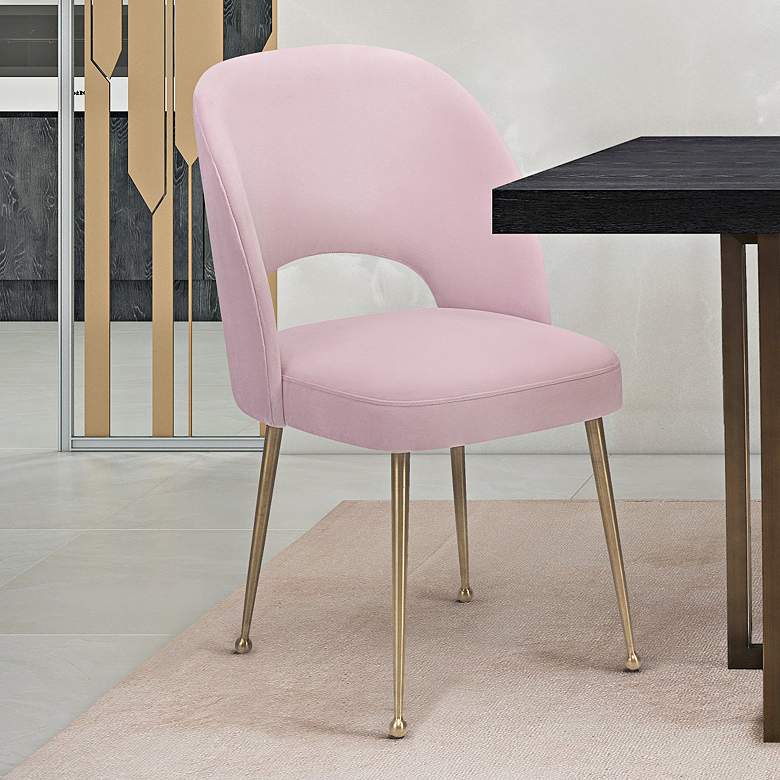 Image 1 Swell Blush Velvet Dining Chair