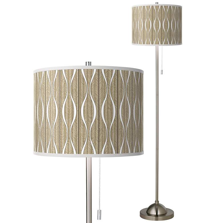 Image 1 Swell Brushed Nickel Pull Chain Floor Lamp