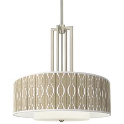 Swell Carey 24&quot; Brushed Nickel 4-Light Chandelier