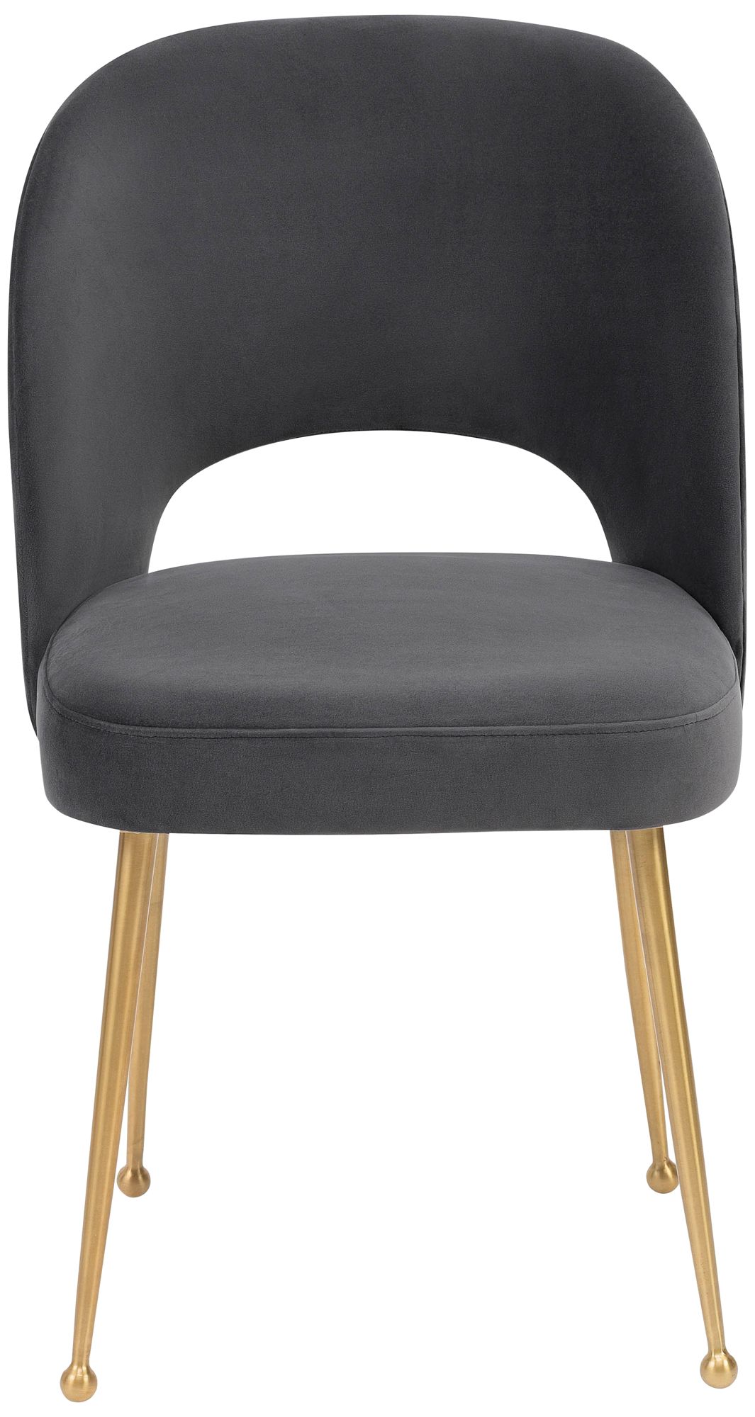 Swell Dark Gray Velvet Dining Chair 40T45 Lamps Plus