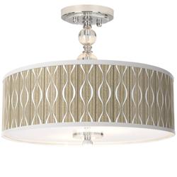 Swell Giclee 16&quot; Wide Semi-Flush Ceiling Light