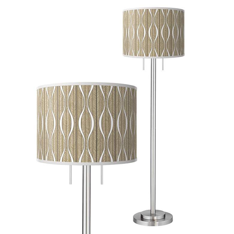 Image 1 Swell Giclee Brushed Nickel Garth Floor Lamp