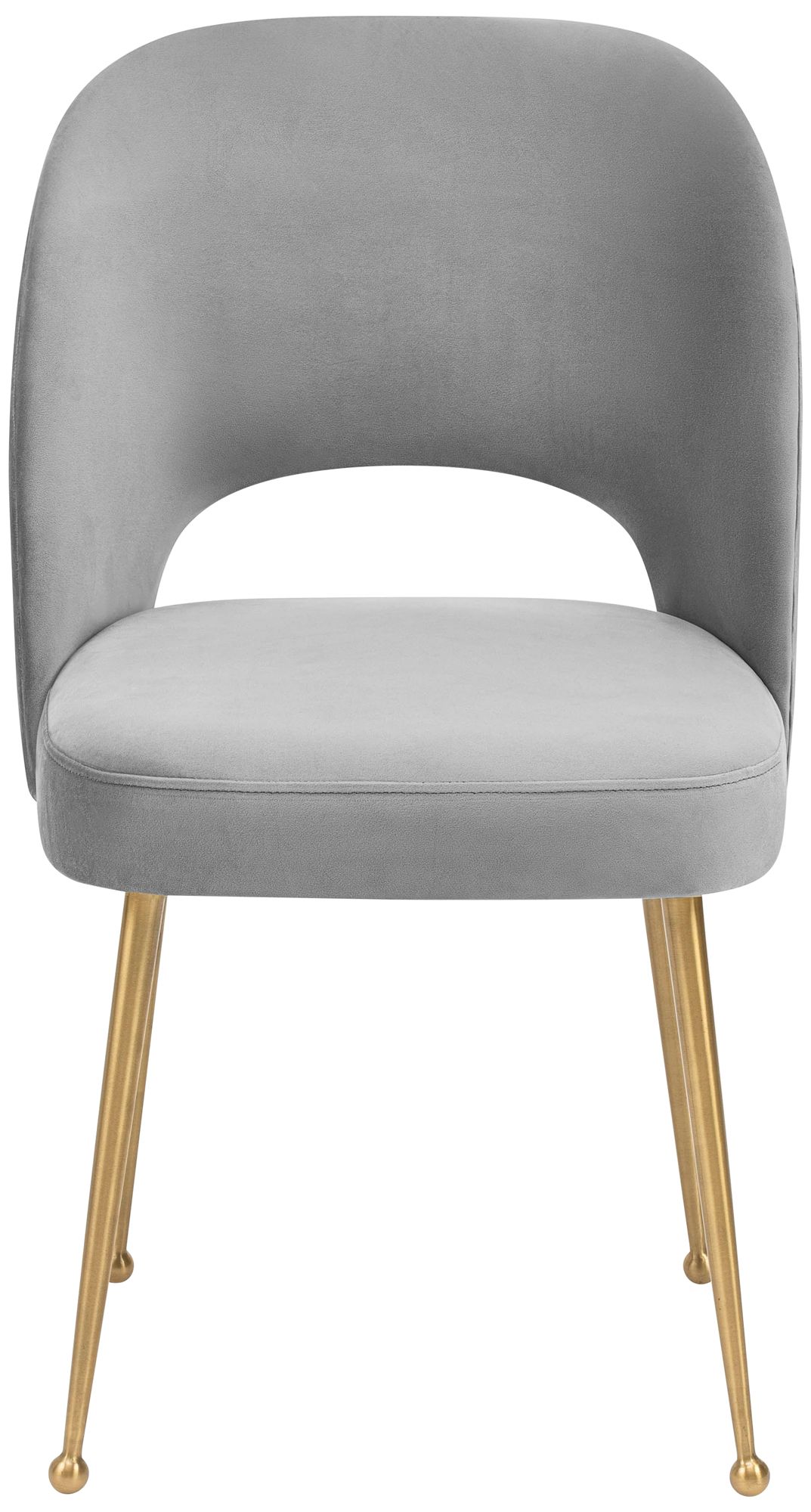 Swell Light Gray Velvet Dining Chair 40T46 Lamps Plus