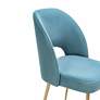 Swell Sea Blue Velvet Dining Chair