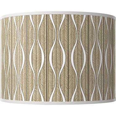 Swell White Giclee Round Drum Lamp Shade 15.5x15.5x11 (Spider)