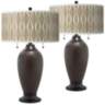 Swell Zoey Hammered Oil-Rubbed Bronze Table Lamps Set of 2