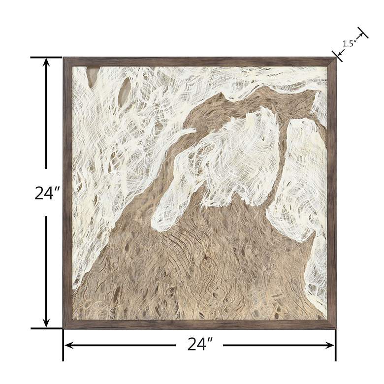 Image 7 Swept Away II 23.6"W x 23.6"H Abstract Woven Rice Paper Shadow Bo more views