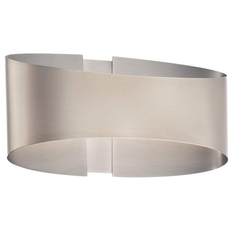 Image 1 Swerve 4.88 inchH x 10 inchW 1-Light Wall Sconce in Brushed Nickel