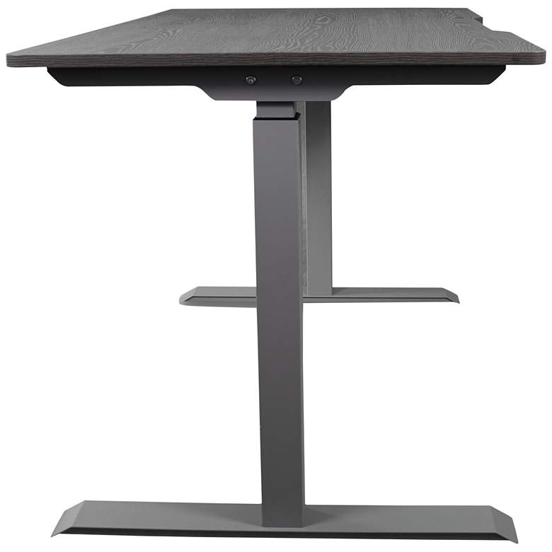 Image 6 Swift 47 1/2" Wide Gray Metal Sit/Stand Desk more views