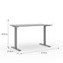 Swift 47 1/2" Wide Gray Metal Sit/Stand Desk