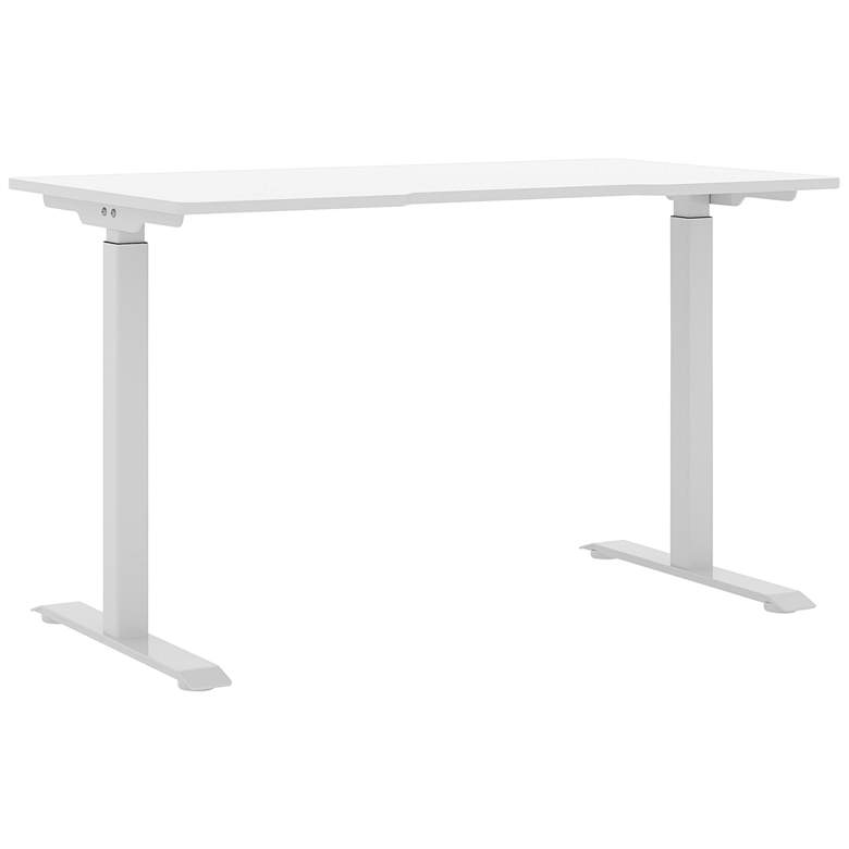 Image 2 Swift 47 1/2" Wide White Metal Sit/Stand Desk