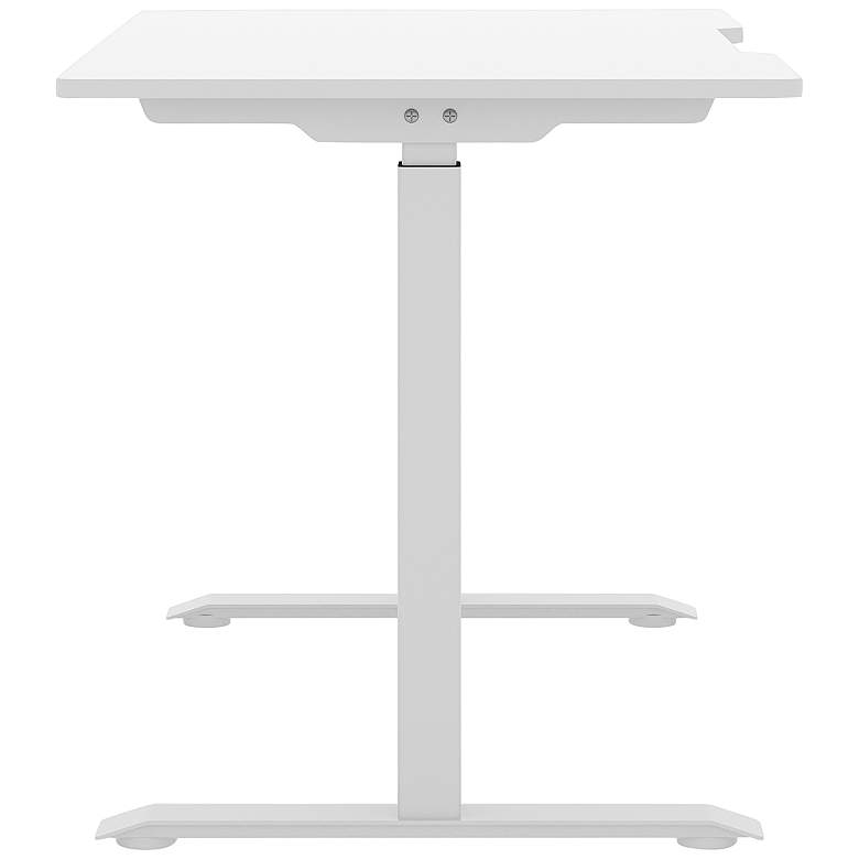 Image 3 Swift 47 1/2" Wide White Metal Sit/Stand Desk more views
