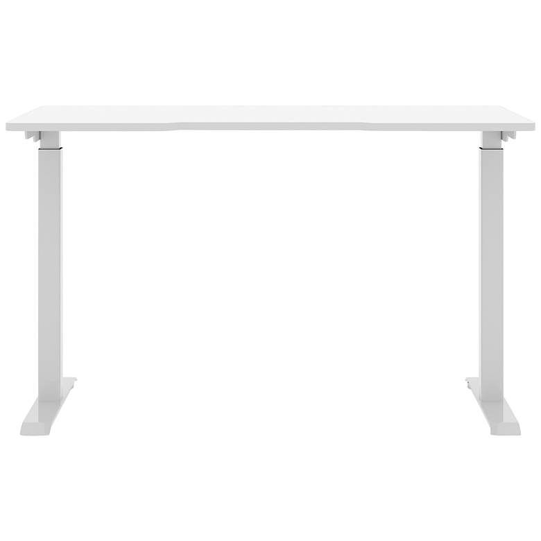 Image 7 Swift 47 1/2" Wide White Metal Sit/Stand Desk more views