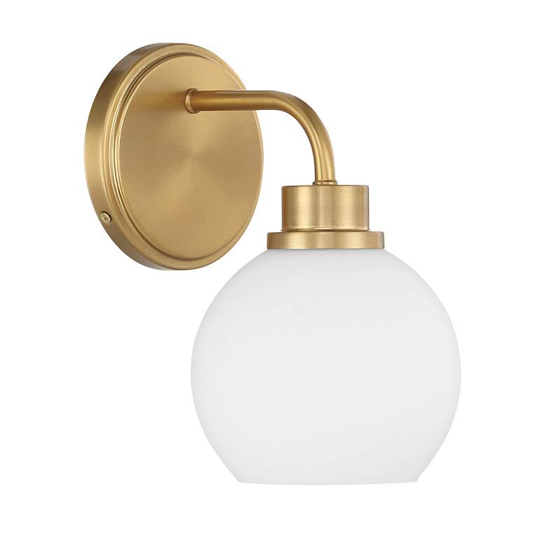 Image 2 Swift 9 1/2" High Natural Brass Wall Sconce more views