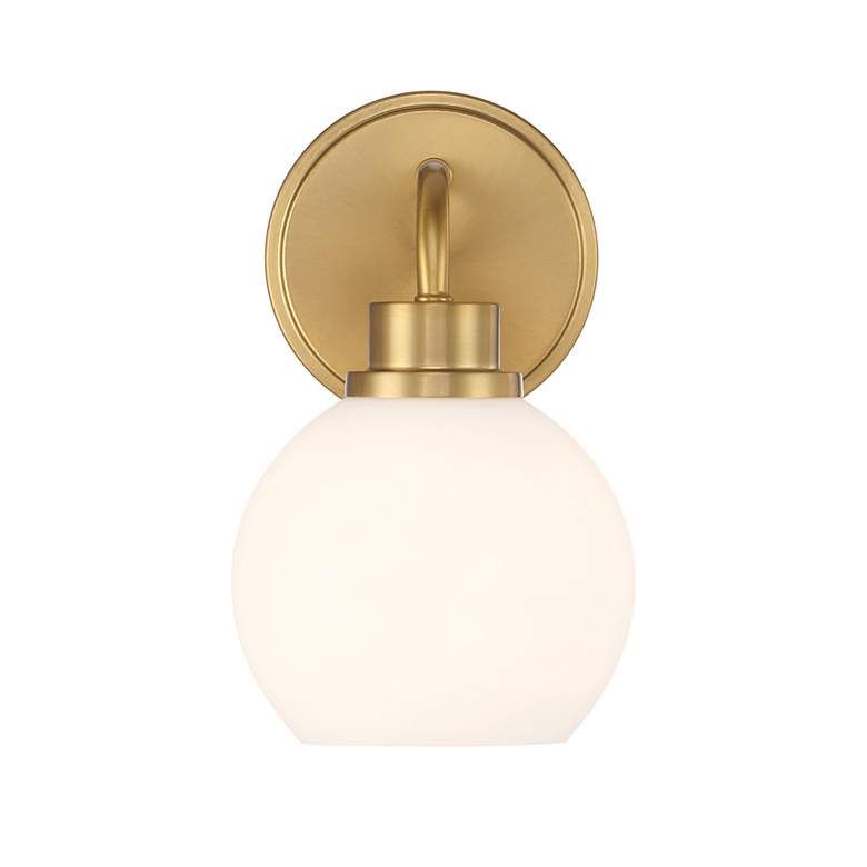 Image 3 Swift 9 1/2" High Natural Brass Wall Sconce more views