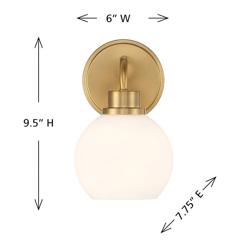 Image 6 Swift 9 1/2" High Natural Brass Wall Sconce more views