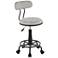 Swift Light Gray Faux Leather Adjustable Swivel Task Chair