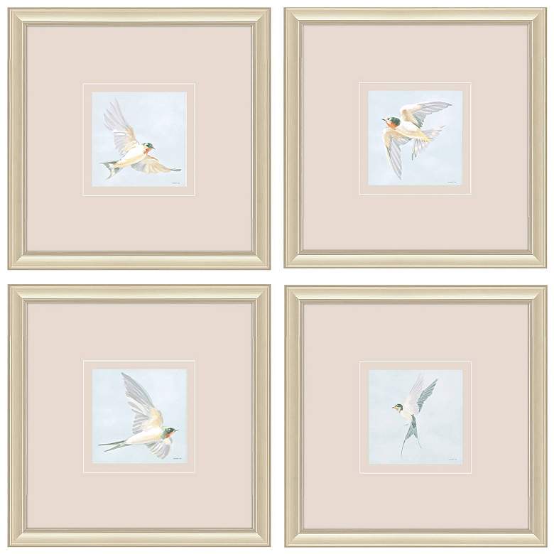 Image 1 Swifts 16"W x 16"H Framed Art Set of 4