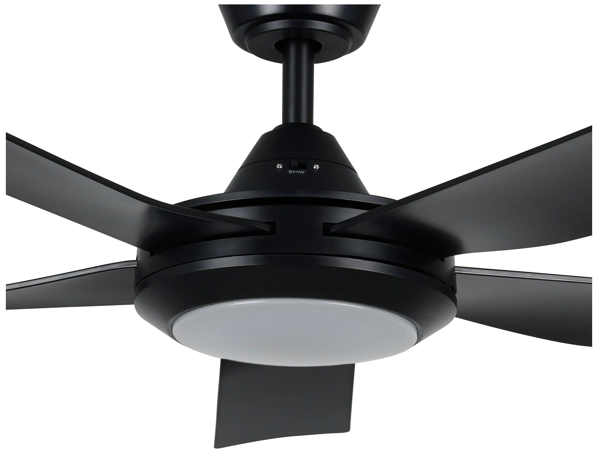 Image 2 Swiftsure 52" 5-Blade Fan w/ 3 Speed Wall Control Black Blades/Black more views