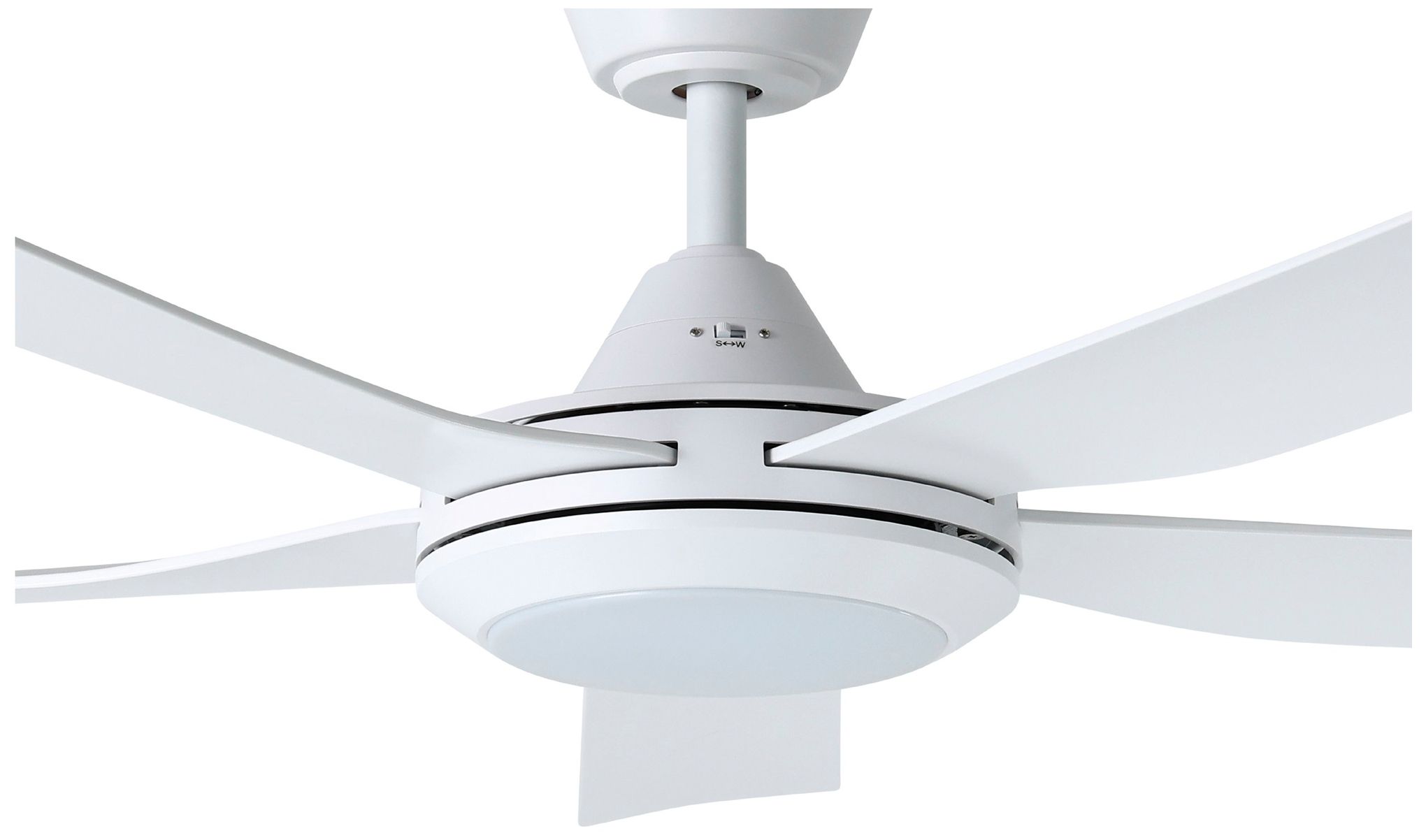 Image 2 Swiftsure 52" 5-Blade Fan w/ 3 Speed Wall Control White Blades/White more views
