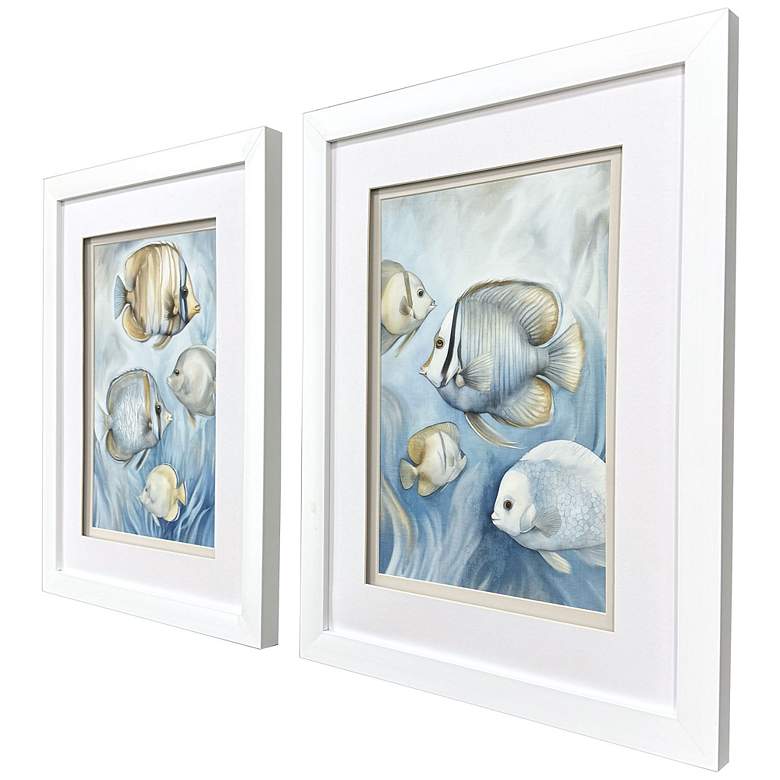 Image 2 Swim 21"W x 27"H Coastal Framed Art Set of 2 more views