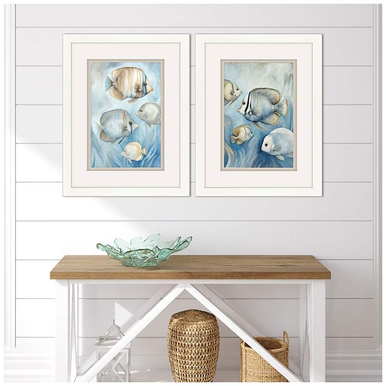 Image 4 Swim 21"W x 27"H Coastal Framed Art Set of 2 more views