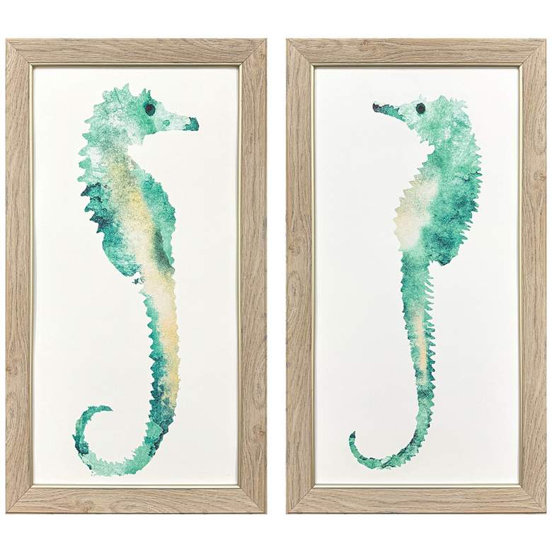Image 1 Swim Tall 14"W x 26"H Framed Art Set of 2