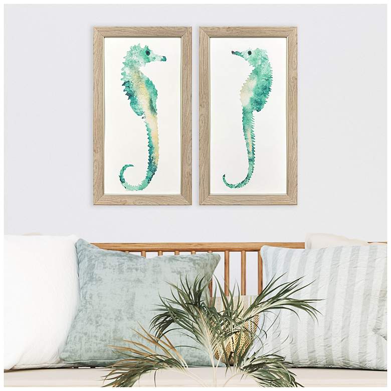 Image 4 Swim Tall 14"W x 26"H Framed Art Set of 2 more views