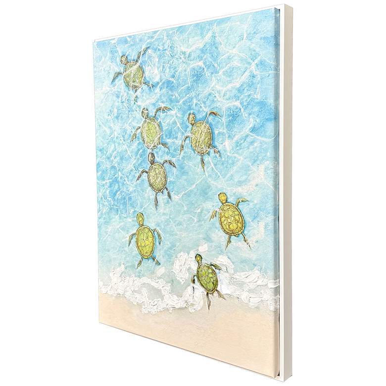 Image 2 Swimming Turtles I 21"W x 29"H Canvas more views