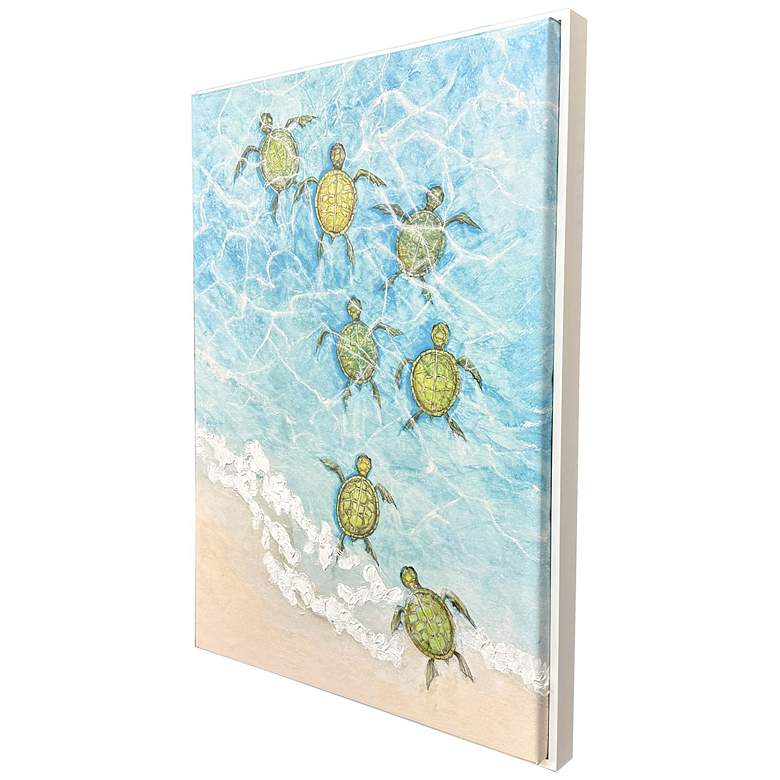 Image 2 Swimming Turtles II 21"W x 29"H Canvas more views