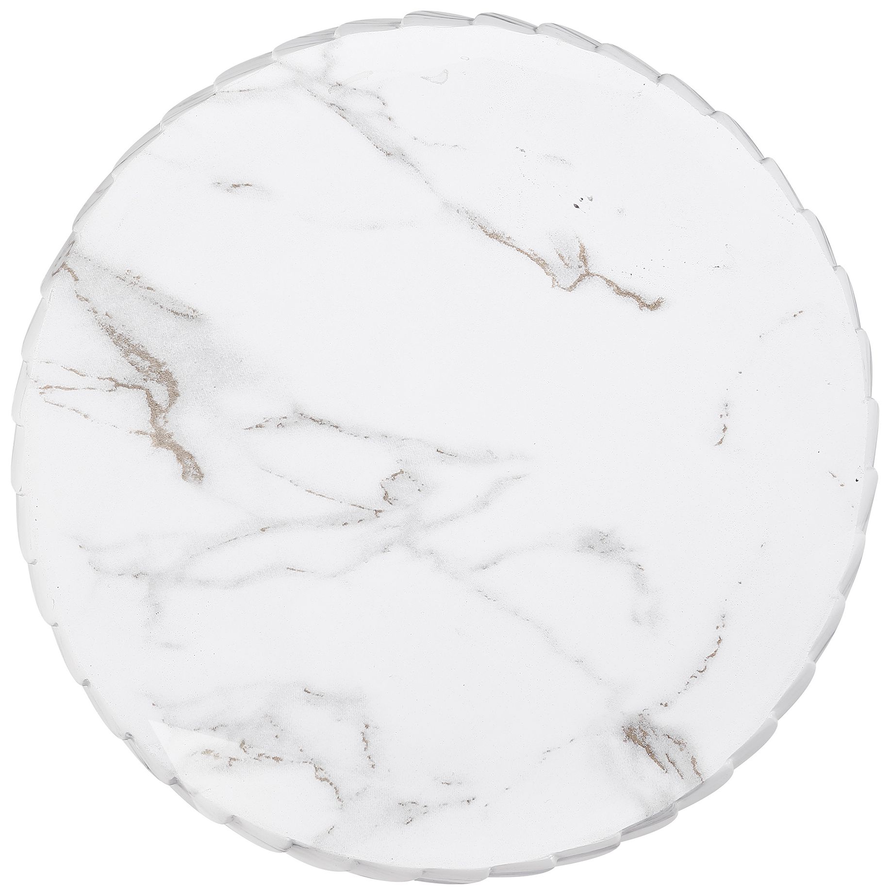 Thumbnail4 of Swin 11.3" Wide White Round Ceramic Indoor/Outdoor End Table more views