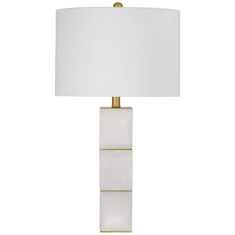 Image 1 Swindon 27" High White And Brass Table Lamp