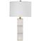 Swindon 27" High White And Brass Table Lamp
